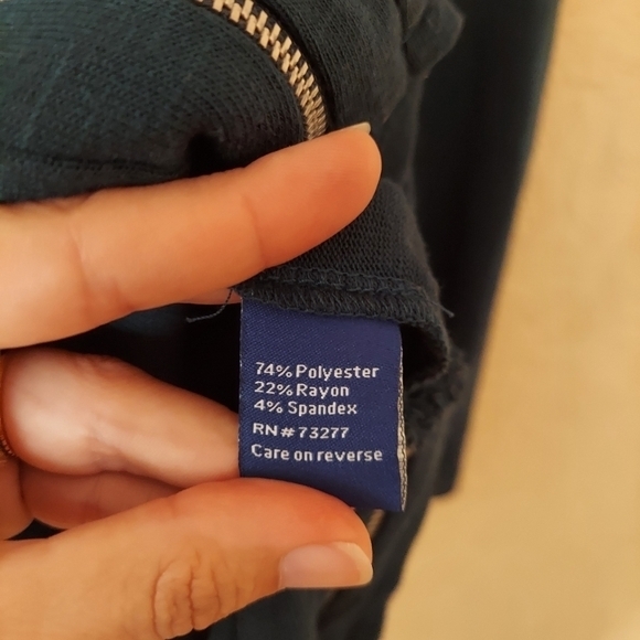 Apt. 9 forest green sweater v-neck w side zipper detail and ruched sleeves Small - Picture 5 of 9